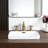 KARAMAG 18.2"X13.3" Small Drop In Bathroom Sink With Overflow Rectangular Compact Design