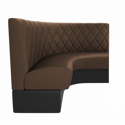 Curved Corner Booth - Stitched Diamond Tufting