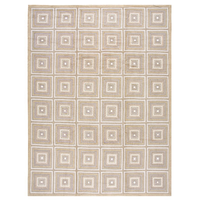 Hand Hooked Wool Geometric Area Rug