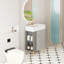 Meuble-lavabo à tablettes ouvertes avec lavabo en céramique et porte à fermeture douce-384234497