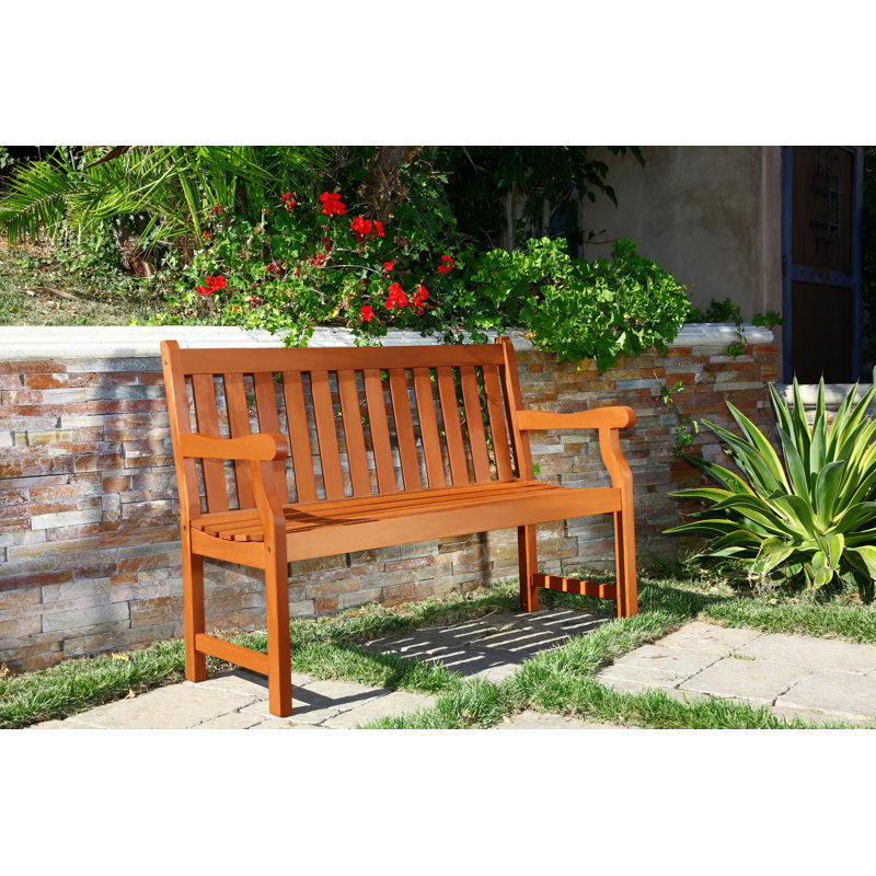 Solid Wood Eucalyptus Outdoor Bench