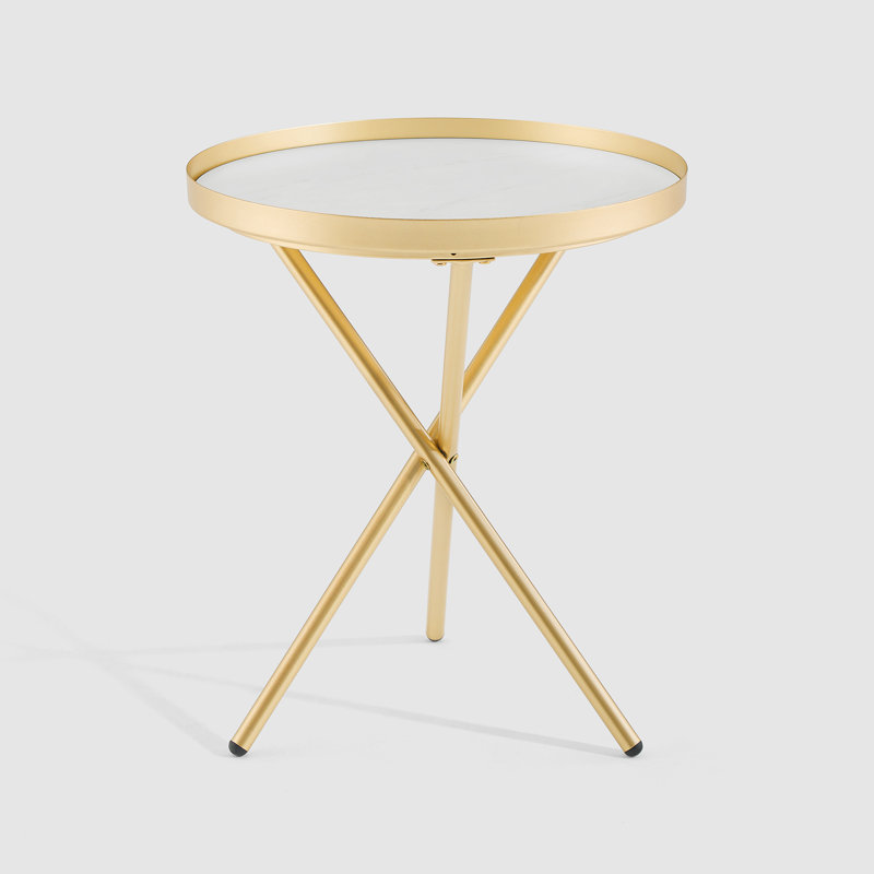 Trebent End Table, Gold