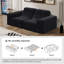 Canapé modulaire l 83,6 po, canapé de compression moderne en chenille étincelante avec design capitonné-866631055
