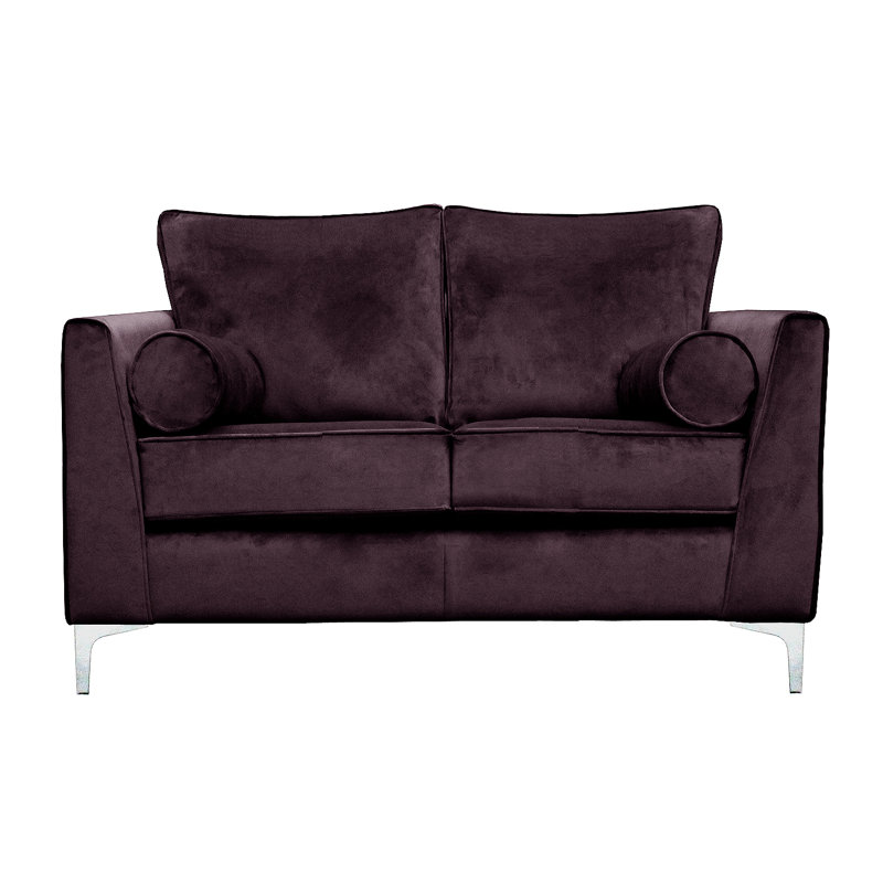 Giancarlo 2 Seater Velvet Sofa, Aubergine