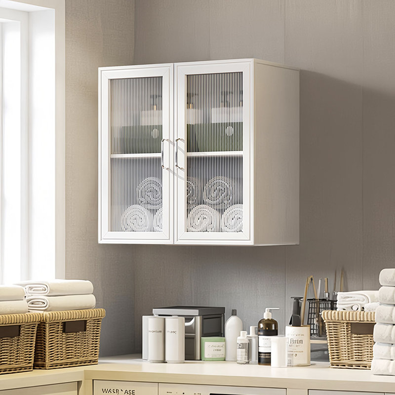 Armoire murale à lessive 24 po, Blanc