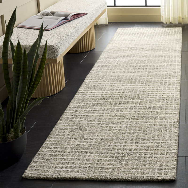 Metro 809 Hand Tufted 80% Wool; 20% Cotton Geometric Rug, 2'-3" X 8'-0" Runner