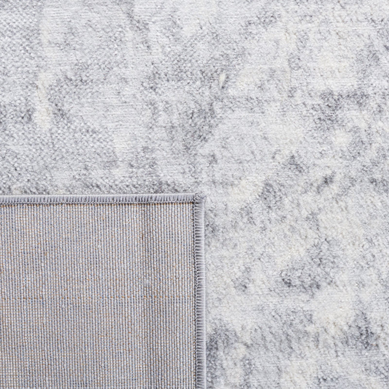 Tapis abstrait tissé à la machine, Carré 6 pi 7 po
