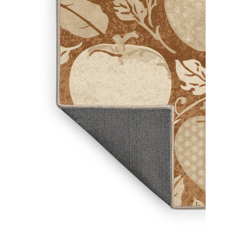 Tapis moelleux moelleux moelleux en damas classique brun / beige, 5 x 7