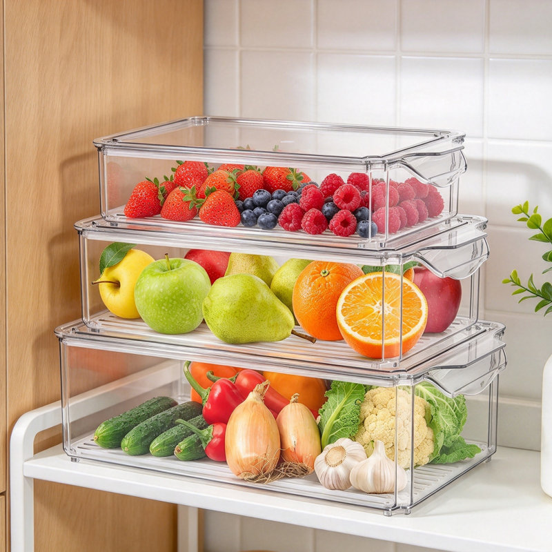 Plastic Food Storage Container - Set of Containers and Lids