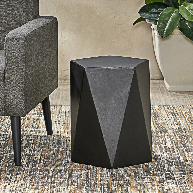 Table d'appoint d'extérieur, Noir