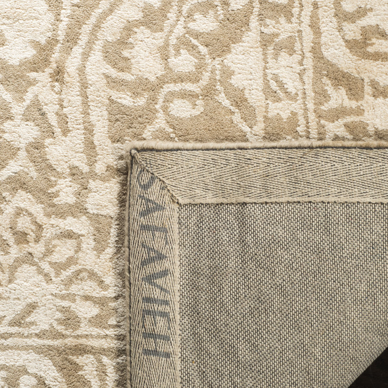 Braxtan Silk Road Hand Tufted Wool And Viscose Oriental Rug, Rectangle 9'6" x 13'6"