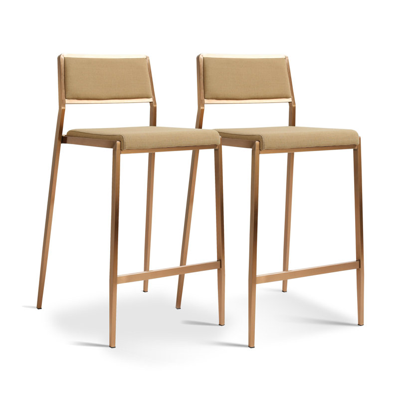 Tabouret empilable Lowther Gale Basketweave - ensemble de 2, Brun clair