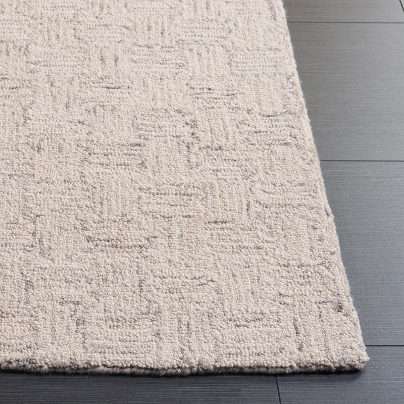 Maebel Hand Tufted Wool And Cotton With Latex Solid Color Rug, Square 7'