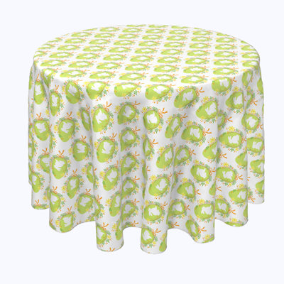 Melody Floral Round Easter Tablecloth