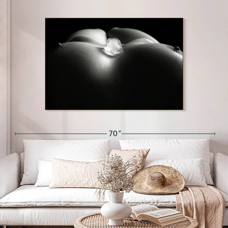 Ice Cube On Woman's Breast Chest I, 30" H x 45" W