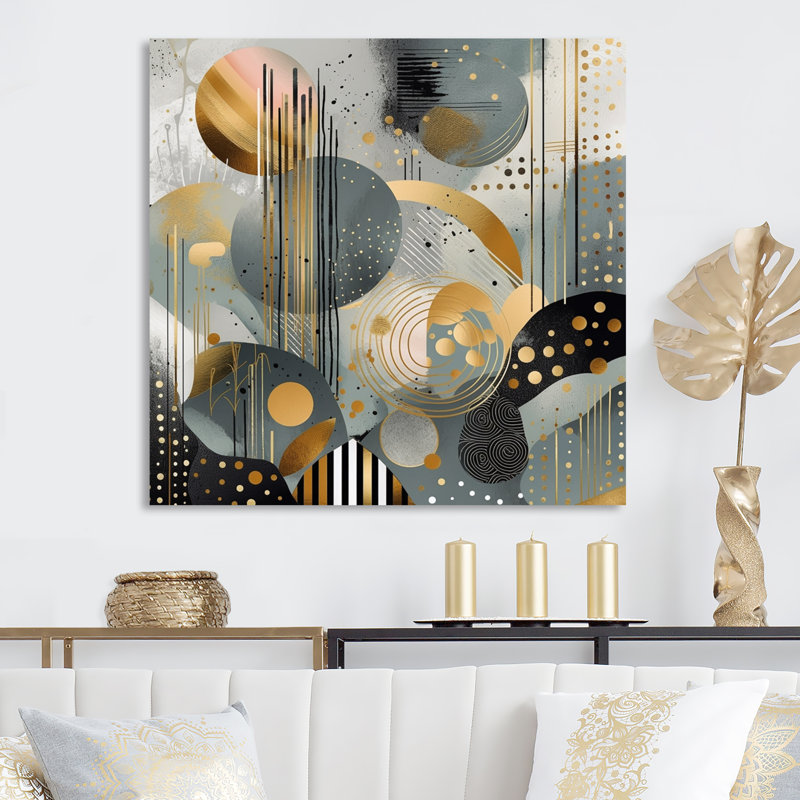 Décoration murale abstraite en marbre Kamyra, H 16 po x l 16 po x P 1 po