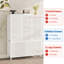 Space-Saving 15-Drawer Tall Fabric Dresser Organizer Tower - Metal Frame, Wood Top, Easy-Pull Handles - For Bedroom, Closet, Hallway, Entryway - White-712599326
