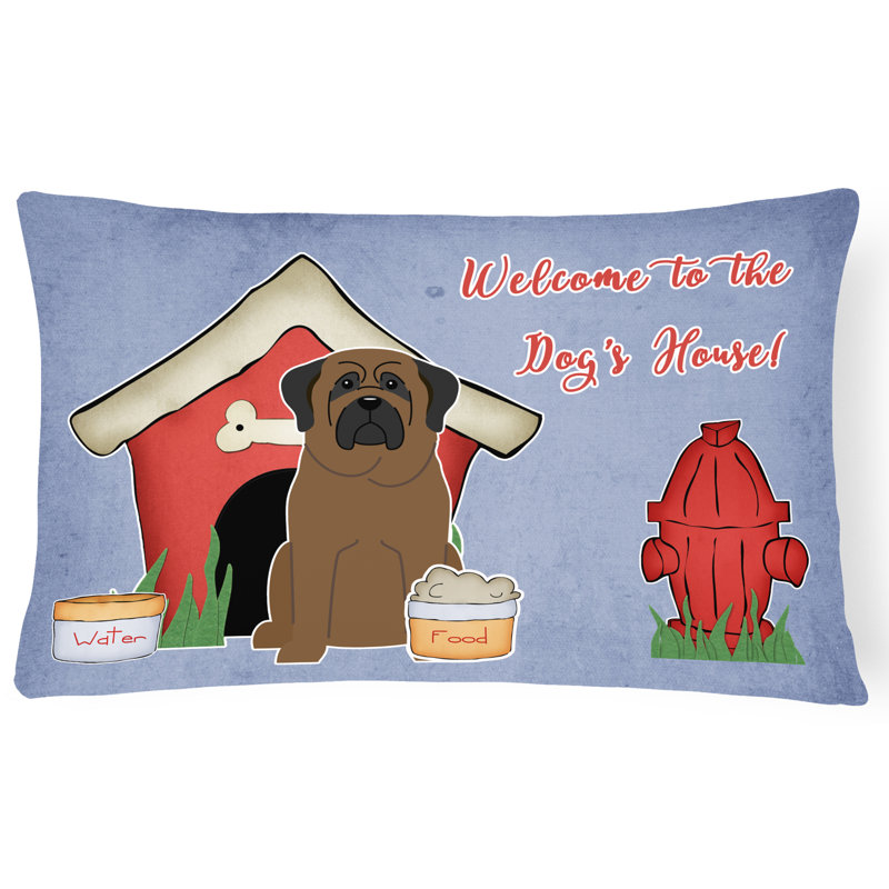 Coussin lombaire intérieur/extérieur rectangulaire pour chien house