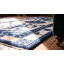 White and Blue Color Antique Chinese Scatter Size Peking Rug