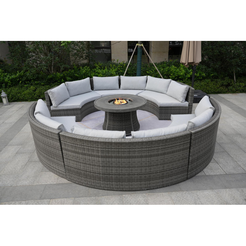 Areefa 12 - Person Patio Conversation Set with Cushions