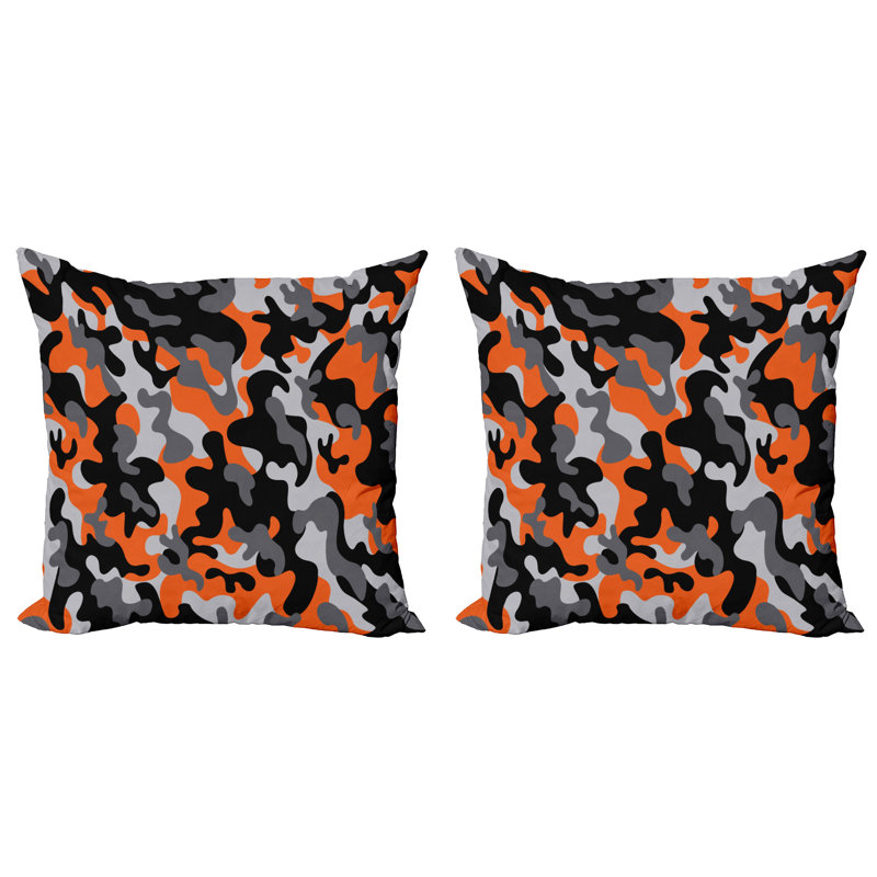 Nicoly Camouflage Square Cushion Cover, 18"H x 18"W