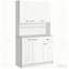Grand garde-manger gris avec micro-ondes Stan-840116696