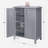 Bathroom Floor Storage Cabinet with 2 Adjustable Shelve-1988199872
