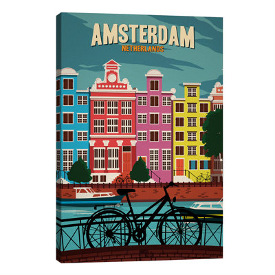 Amsterdam 1 Piece Wall Art on Canvas
