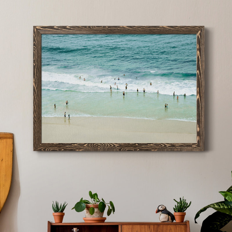 Plage paradisiaque, reproduction d'impression sur toile, H 31 po x l 44 po x P 1 po, Noyer