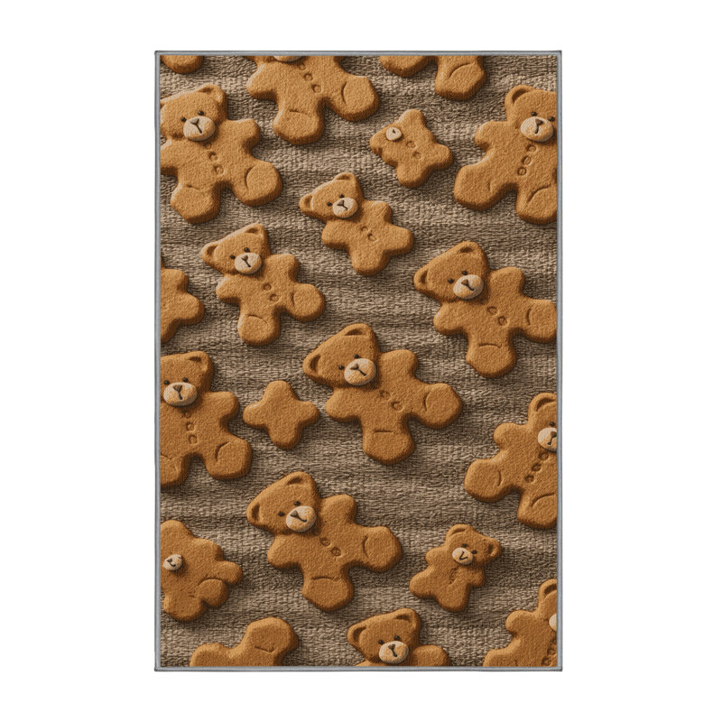  Tapis lavable lavable Teddy Grahams Desserts, Rectangulaire 2 pi x 3 pi