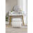 Teddy Fabric Ottoman Makeup Stool Footstool,Ivory-841518537