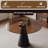 35-Inch Round Glass Dining Table Tempered Glass Tabletop Carbon Steel Legs