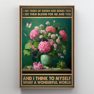 Flowers What A Wonderful World " Flowers What a Wonderful World " Graphic Art Print