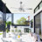52" Dimmable 3CCT LED Ceiling Fan with Remote Control 6 Speeds Reversible DC Motor Timer 4"/10" Downrods-1616357913