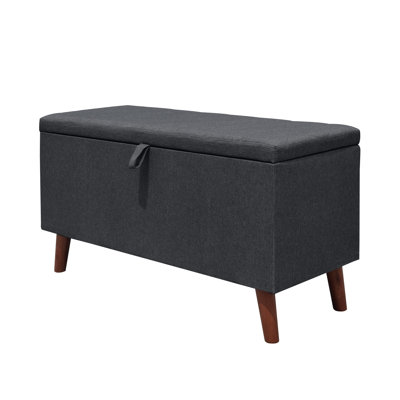 Graziano Linen Blend Upholstered Storage Bench