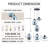 3 - Light Dimmable Glass Chandelier