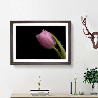 Pale Pink Tulip in Abstract - Picture Frame Painting Print