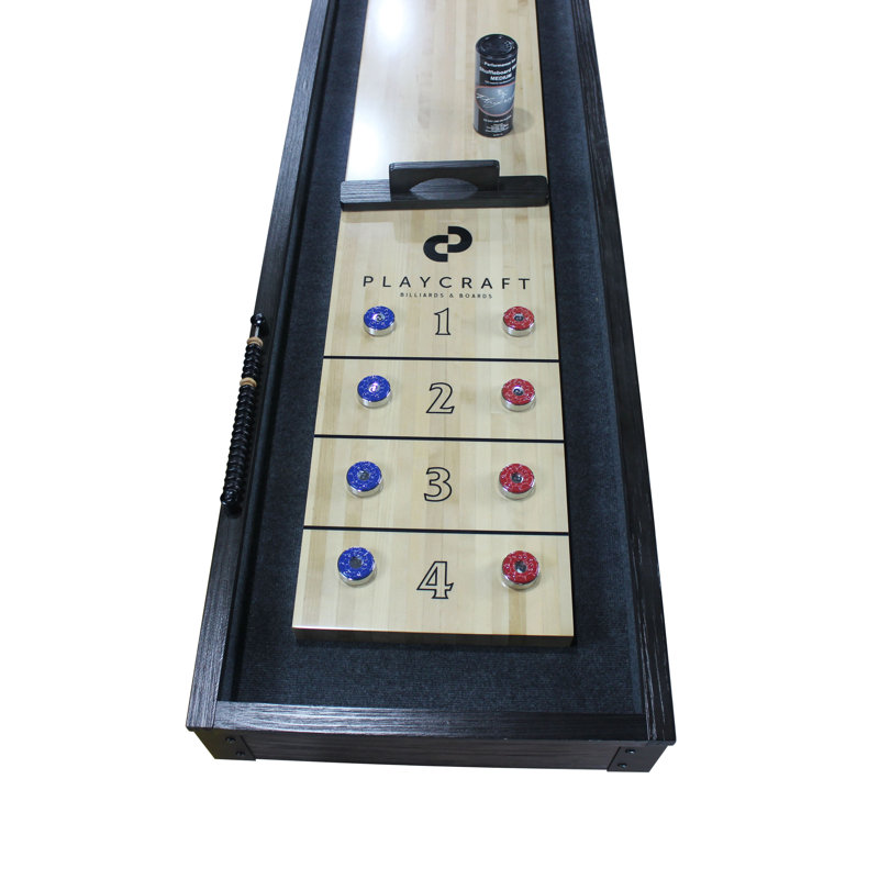 Saybrook Shuffleboard Table, 16', Weathered Midnight Charcoal Gray