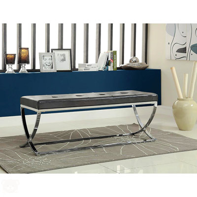 Banc noir à pieds courbés