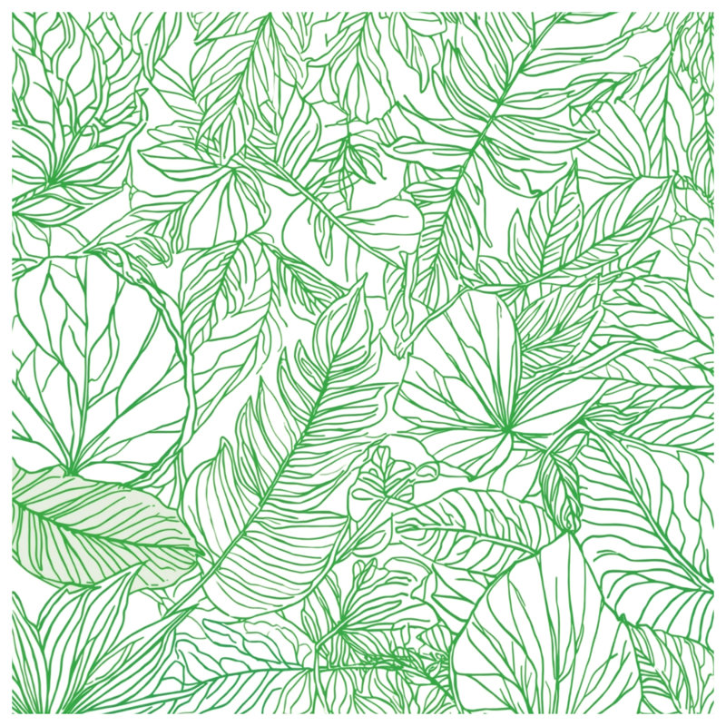 «Green Leaf», reproduction d'art sur toile tendue en plusieurs tailles, 24 po x 36 po