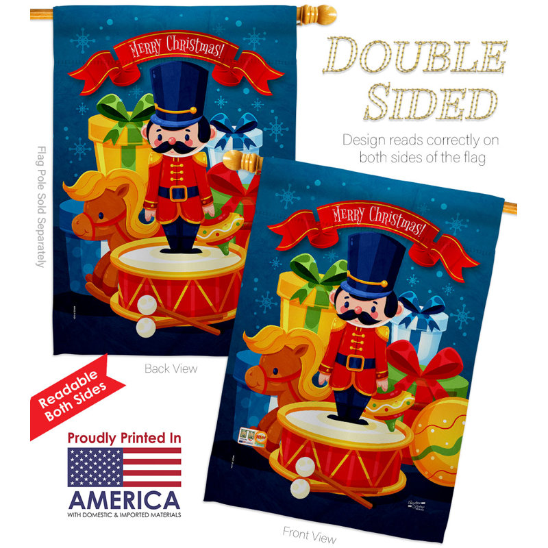 Drapeau de maison en polyester 2 faces 40 x 28