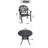  Piece Set Of Cast Aluminum Patio Furniture With Brown Cushions-808569039