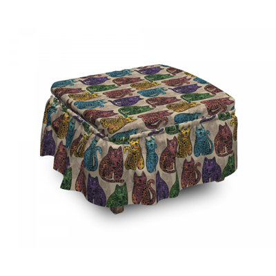 Box Cushion Ottoman Slipcover