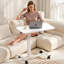 Adjustable Overbed Bedside Table With Lockable Wheels, Pneumatic Mobile Standing Laptop Desk, Small Standing Desk Portable Rolling Overbed Table Hospital Home Use-1932508240-1932508245