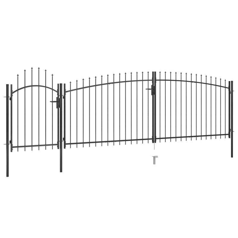 Papaleo Black Metal Gate, 200cm H x 500cm W