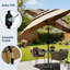 Parasol de patio à 3 niveaux 10 pi avec évents, manivelle et inclinaison faciles-55280598