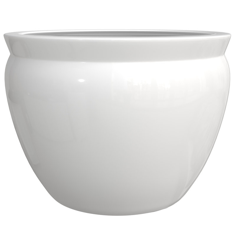 Pot à fleurs Traditional, Blanc, H 6 po x l 8 po x P 8 po