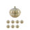  Vase globe en céramique - brun caramel brillant et motif en grille, arrangements floraux frais ou séchés, vase Bud, centre de table, mariage, maison, décor de bureau, sphère de 6,5 po, paquet de 8