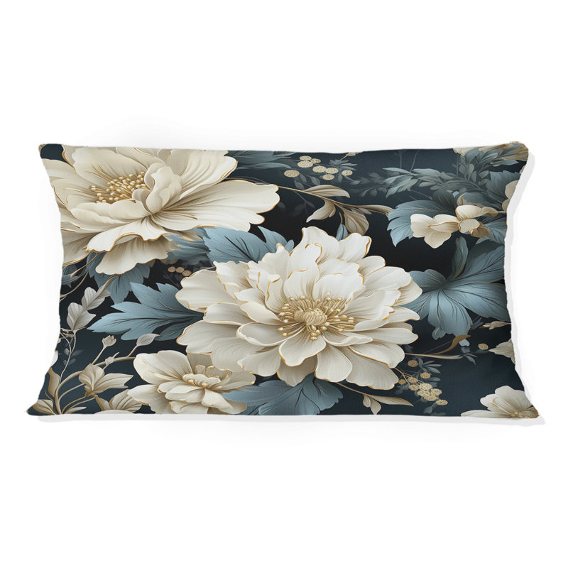 Coussin décoratif en polyester floral
