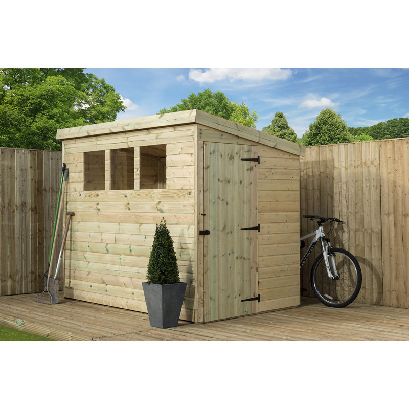 6 Ft. W x 7 Ft. D Shiplap Pent Wooden Shed